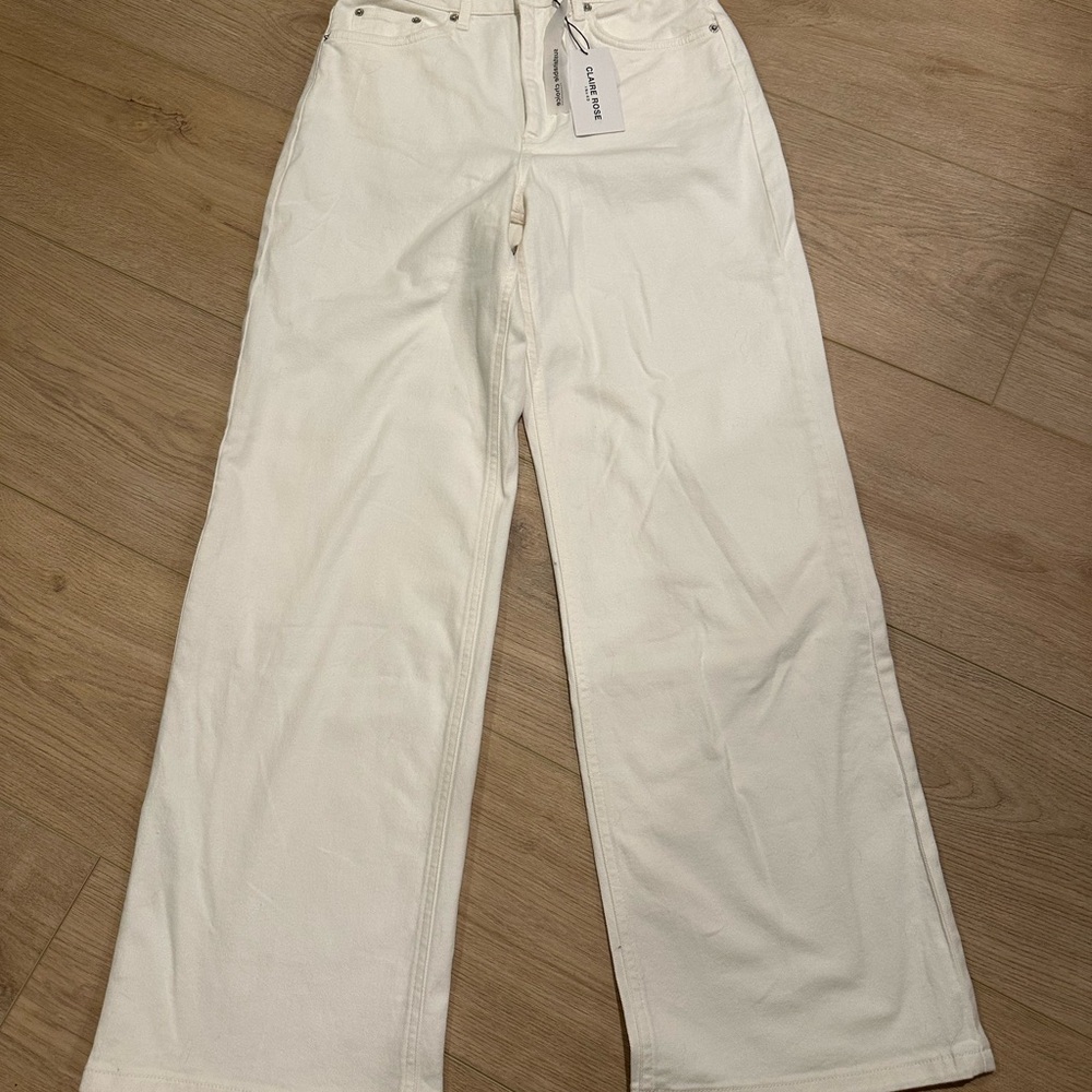 Wide Leg White Jeans
